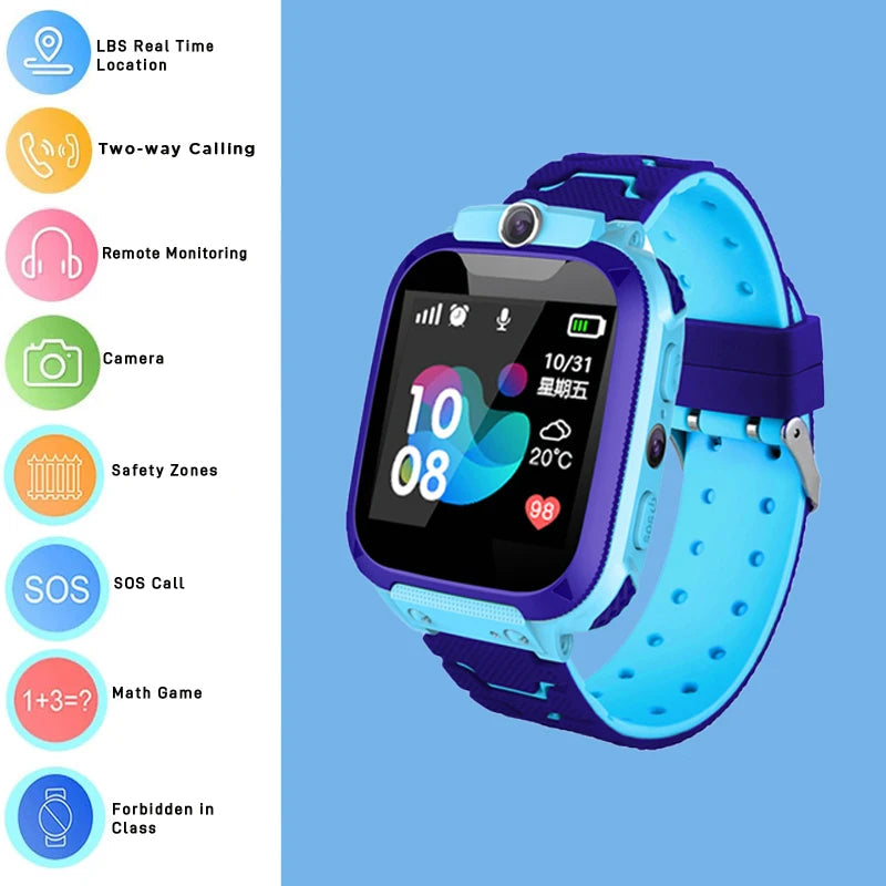  Kids Smart Watch 4G Sim Card 2G Internet SOS LBS Location Call Child SmartWatch Camera Waterproof Watch Phone For Boys Girls