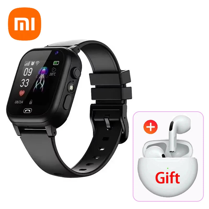 Xiaomi Kids Smartwatch 4G SOS GPS Location Video Call Analogue Card Waterproof Watch Camera Boys Girls Upgrade add Earphone