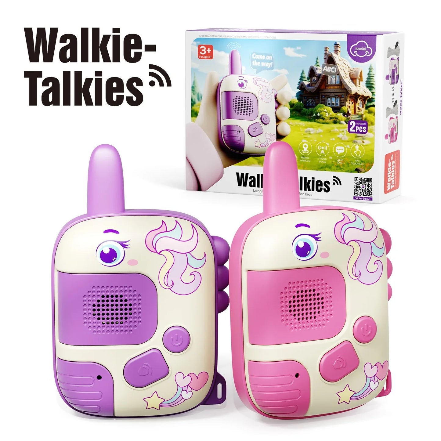 Children's Walkie Talkie Handheld Small Pager Parent-Child Wireless Outdoor Remote Intelligent Communication Puzzle Toy Gift