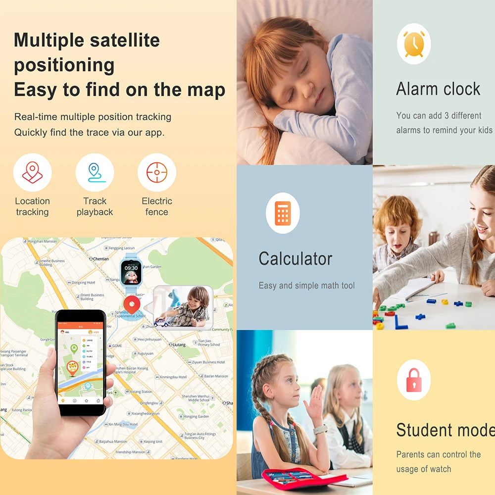 New Kids Smart Watch 4G GPS WIFI Video Call SOS Child Smartwatch Camera Voice Monitor Tracker Location Phone Watch