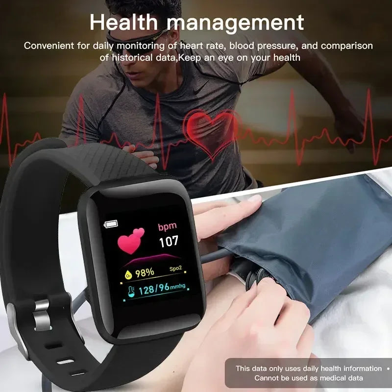 Children's Smart Watch Led Digital Clock Waterproof Smartwatch Kids Sports Heart Rate Monitor Fitness Tracker Watch Boy and Girl