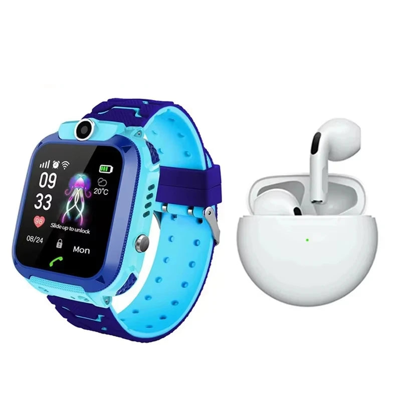 Kids Smart Watch SOS Antil-lost GPS Location Camera Sim Card Call IP67 Waterproof Smart Watch For Android Ios Kids Gift 2025