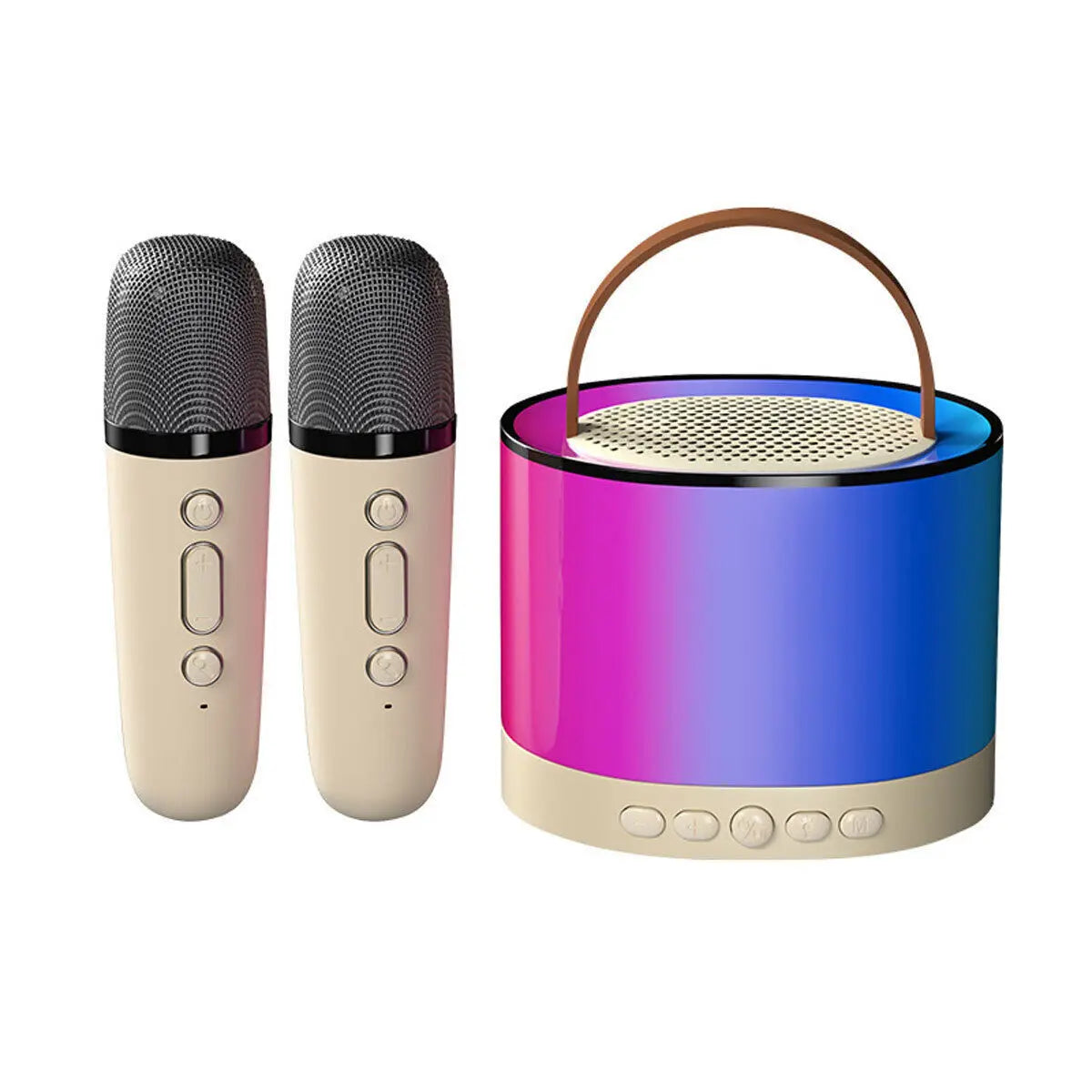 Mini Karaoke Machine Portable Bluetooth-Speaker Wireless Microphones Kids Gift