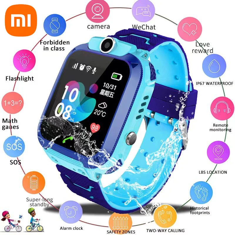 Xiaomi Kids Smart Watch SOS GPS Location Tracke Sim Card Call Child SmartWatch Camera Waterproof Watch Gift For Ios Android