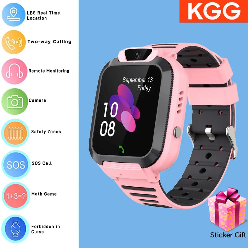  Kids Smart Watch 4G Sim Card 2G Internet SOS LBS Location Call Child SmartWatch Camera Waterproof Watch Phone For Boys Girls