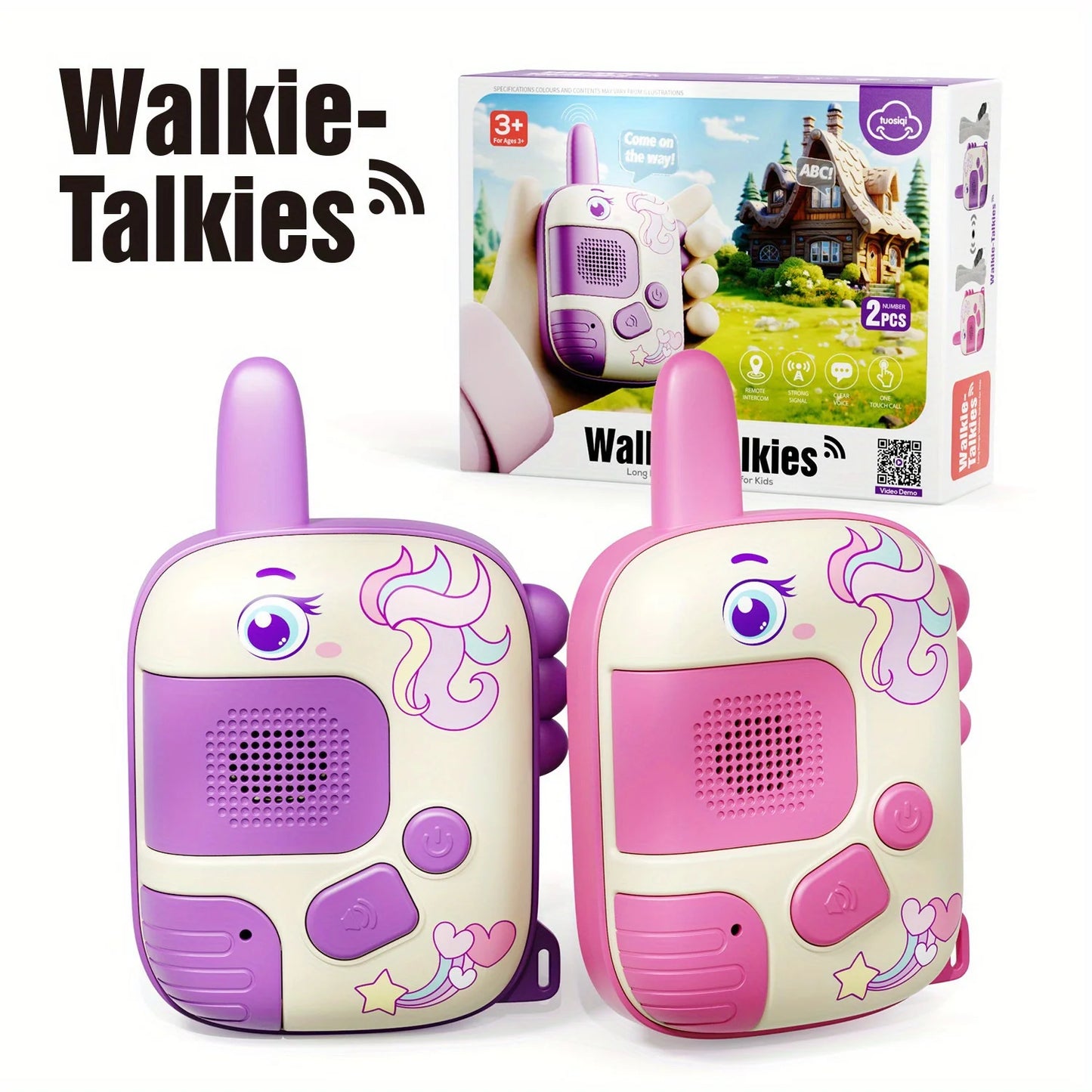 Children's Walkie Talkie Handheld Small Pager Parent-Child Wireless Outdoor Remote Intelligent Communication Puzzle Toy Gift