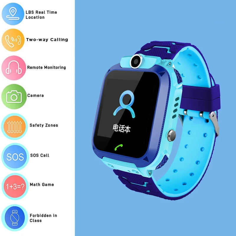  Kids Smart Watch 4G Sim Card 2G Internet SOS LBS Location Call Child SmartWatch Camera Waterproof Watch Phone For Boys Girls