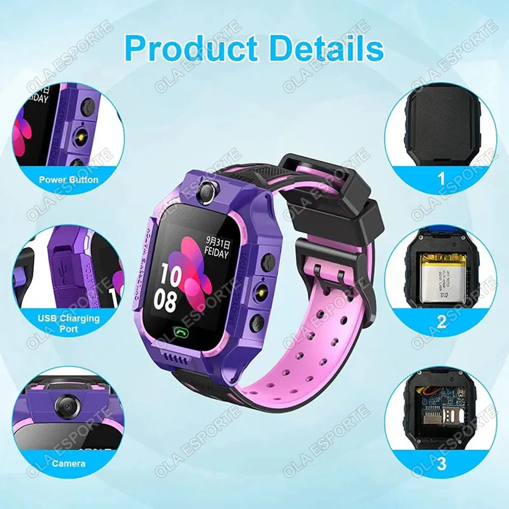 For Xiaomi Kids Smart Watch SOS LBS Location Camera 2G Sim Card Call IP67 Waterproof Smart Watch For Ios Android Gift Boy Girls