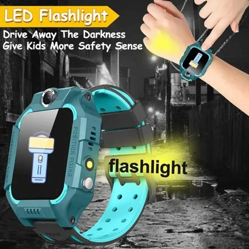 Kids Smart Watch SOS Antil-lost GPS Location Camera Sim Card Call IP67 Waterproof Smart Watch For Android Ios Kids Gift 2025