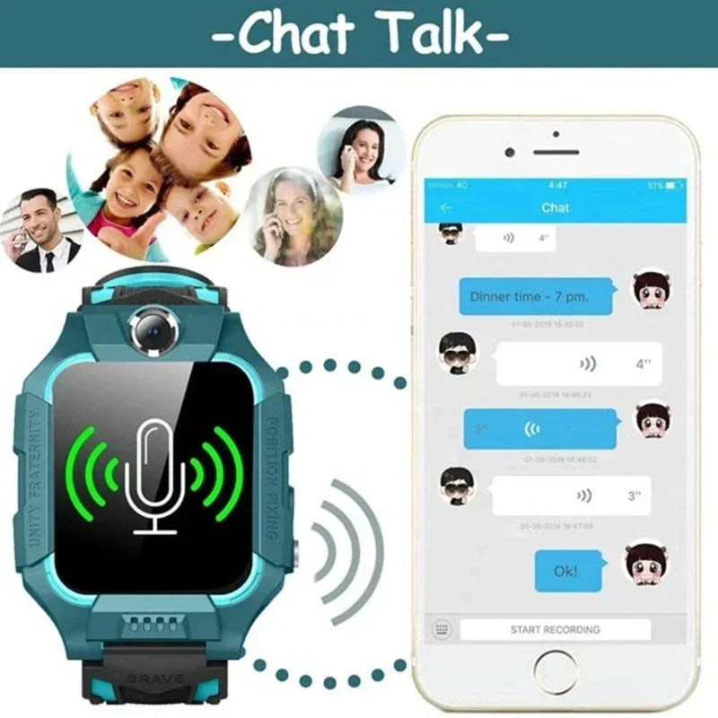 Kids Smart Watch SOS Antil-lost GPS Location Camera Sim Card Call IP67 Waterproof Smart Watch For Android Ios Kids Gift 2025