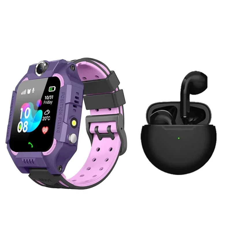Kids Smart Watch SOS Antil-lost GPS Location Camera Sim Card Call IP67 Waterproof Smart Watch For Android Ios Kids Gift 2025