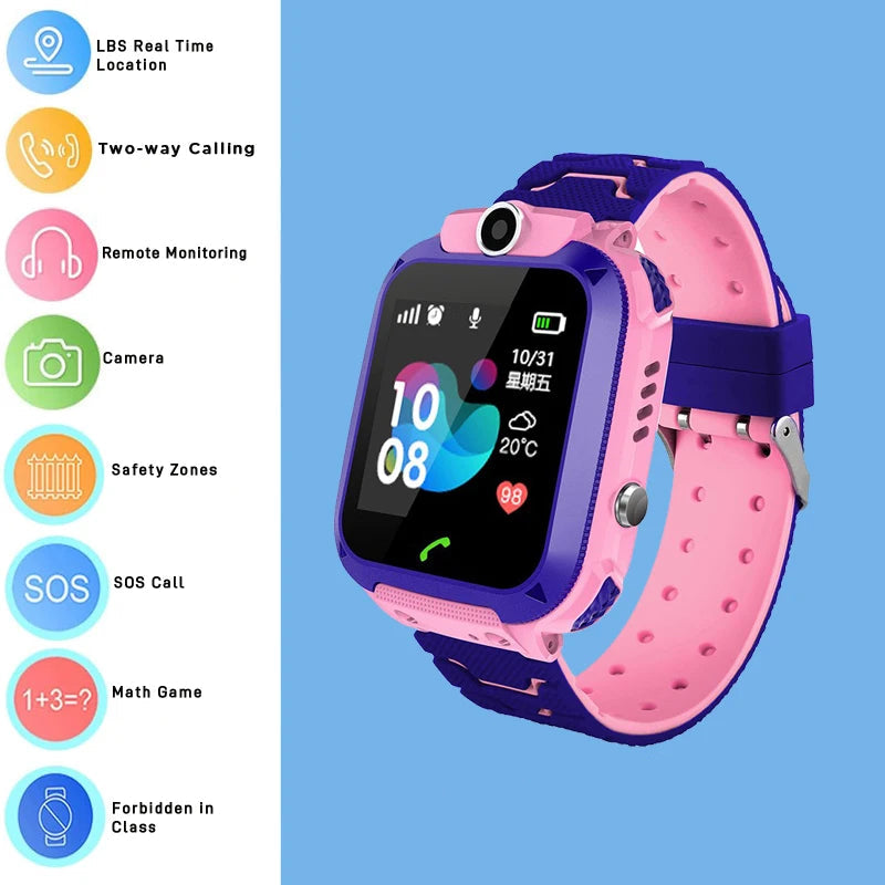  Kids Smart Watch 4G Sim Card 2G Internet SOS LBS Location Call Child SmartWatch Camera Waterproof Watch Phone For Boys Girls
