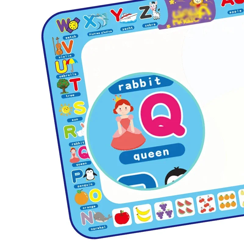 Magic Water Drawing Mat with Fluorescent Pen Painting Board Early Educational Toys Montessori Toys for Kids