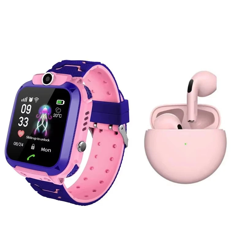 Kids Smart Watch SOS Antil-lost GPS Location Camera Sim Card Call IP67 Waterproof Smart Watch For Android Ios Kids Gift 2025