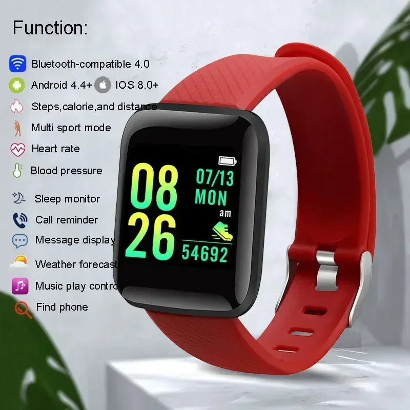 Children's Smart Watch Led Digital Clock Waterproof Smartwatch Kids Sports Heart Rate Monitor Fitness Tracker Watch Boy and Girl