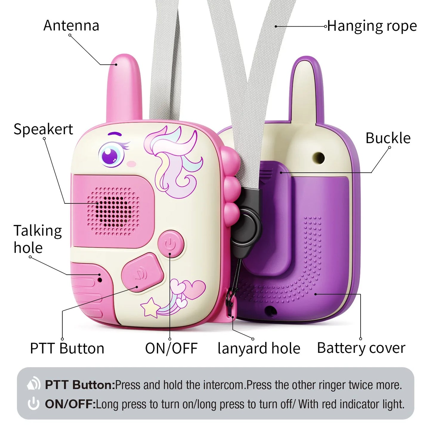 Children's Walkie Talkie Handheld Small Pager Parent-Child Wireless Outdoor Remote Intelligent Communication Puzzle Toy Gift