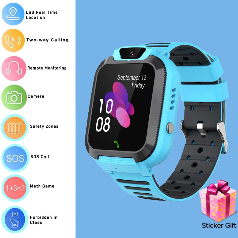  Kids Smart Watch 4G Sim Card 2G Internet SOS LBS Location Call Child SmartWatch Camera Waterproof Watch Phone For Boys Girls