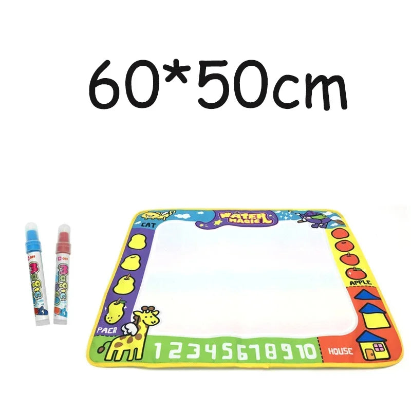 Magic Water Drawing Mat with Fluorescent Pen Painting Board Early Educational Toys Montessori Toys for Kids