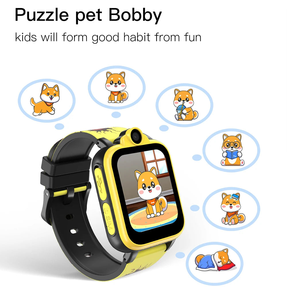 Kids Smart Watches Phone Answer Call 18 Games 2 Cameras Flashlight Pedometer Video MP3 Alarm Kids Digital Watch For Girls Boys