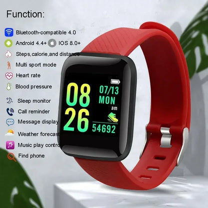 Children's Smart Watch Led Digital Clock Waterproof Smartwatch Kids Sports Heart Rate Monitor Fitness Tracker Watch Boy and Girl